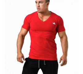 TEE V-NECK RED