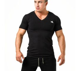 TEE V-NECK BLACK M