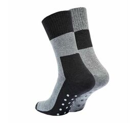 Unisex Κάλτσες ABS Stopper Socks Μαύρο-Γκρι – 2 Ζευγάρια