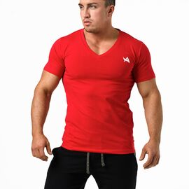 TEE V-NECK RED