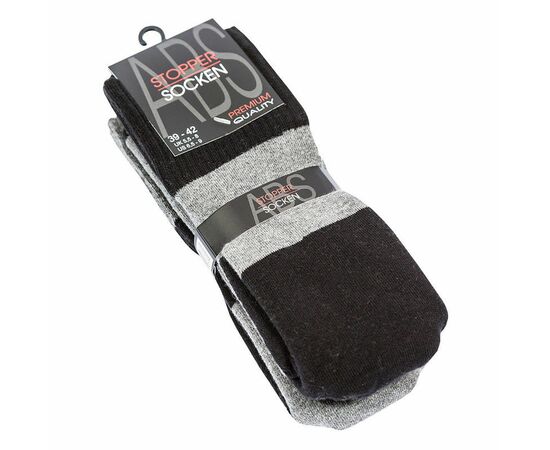 Unisex Κάλτσες ABS Stopper Socks Μαύρο-Γκρι – 2 Ζευγάρια